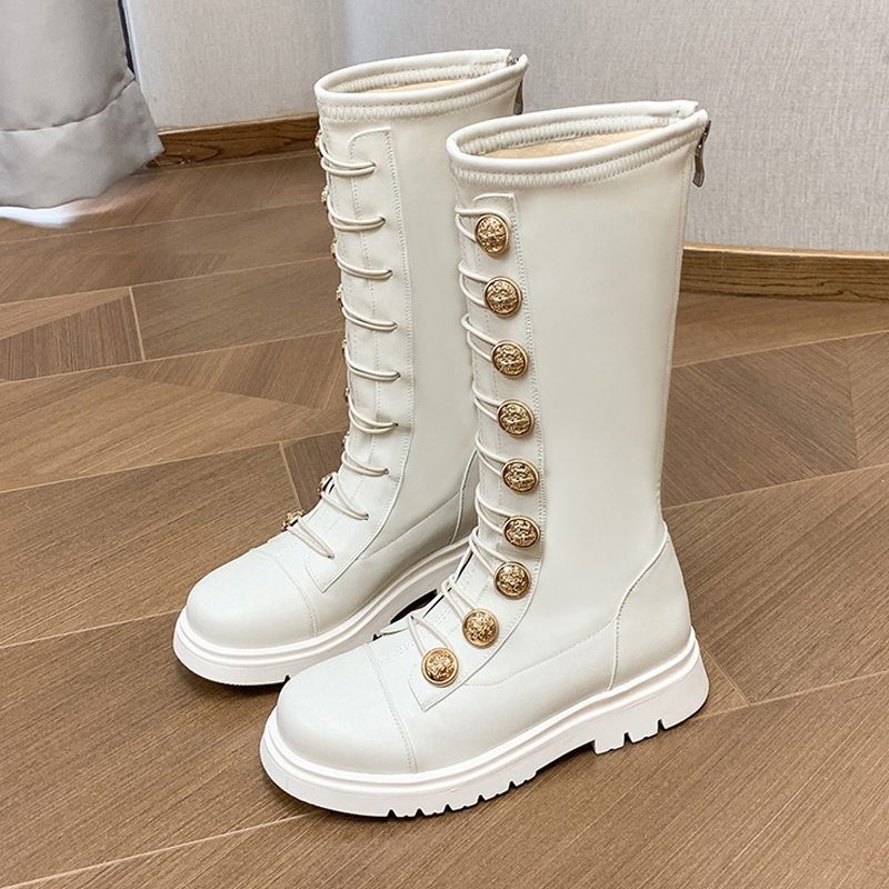 Kids High Boots for Girl Fashion Design Boots Girls Walkfashion Children Long Motorcycle Boots Size 26 -39 W1166