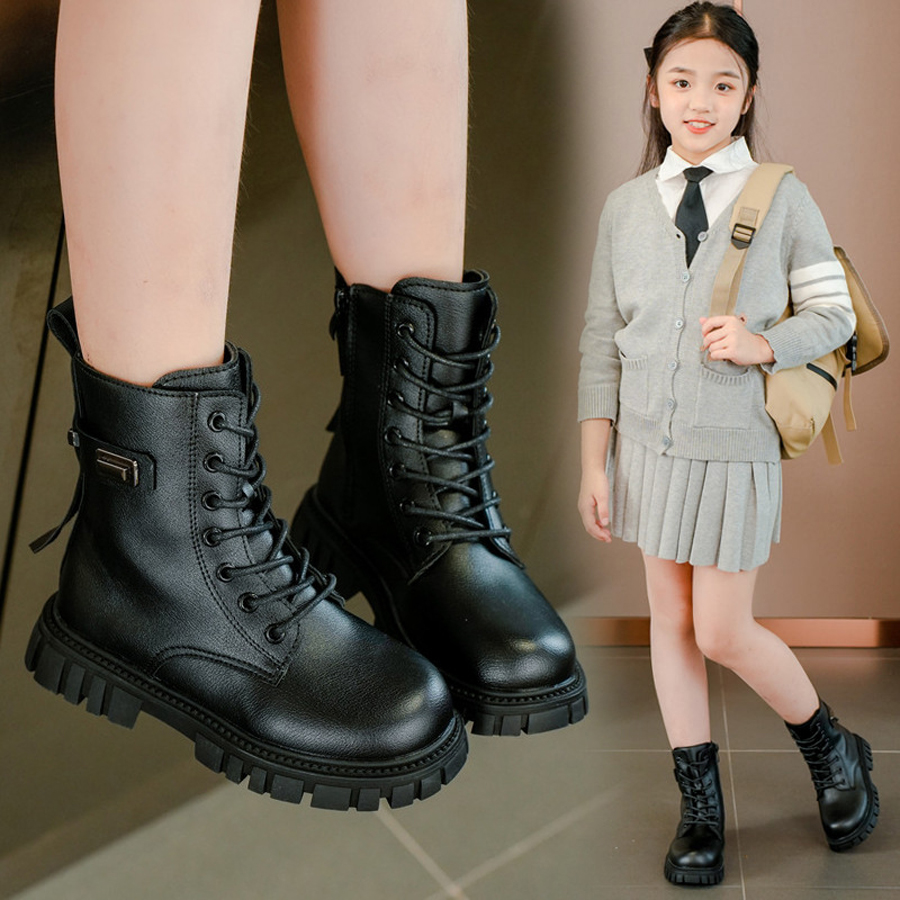 Children Design Boots for Girls Kids Short Boots Child Girl Cutefeet Fashion Design Zipper Non-slip Boots Sizes 27 - 37 US10C-US5Y C1176