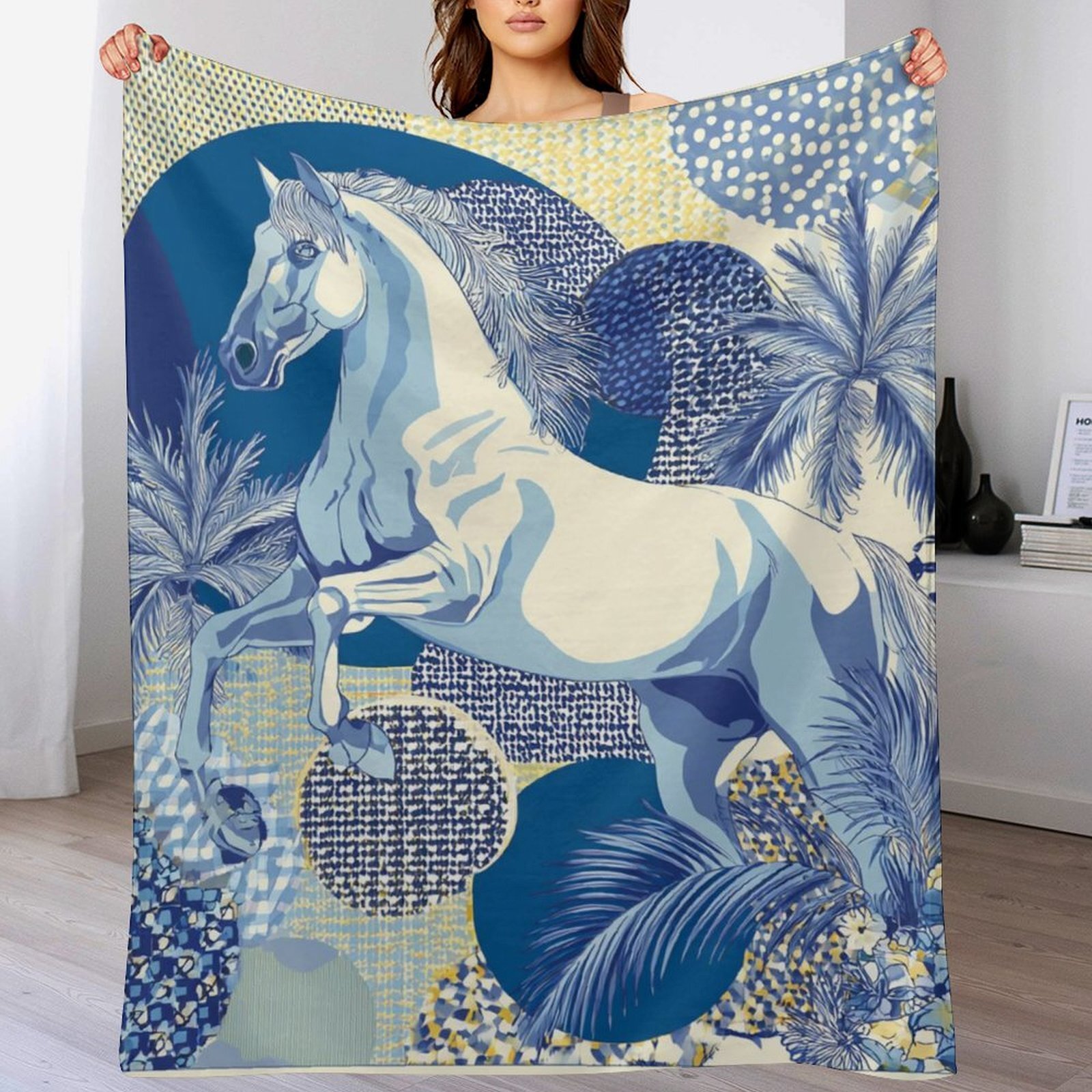 H Designer Horse blanket blanket throw cashmere vibration blanket copert Home Travel Throw Summer Air Conditioner Beach home bedding blankets throws H