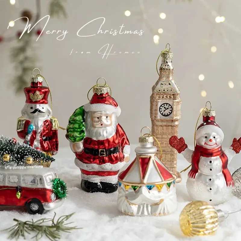 2024 Christmas Supplies Polystyrene Baubles Colorful Christmas Ornaments Glass Xmas Tree Decoration Adornos C251024