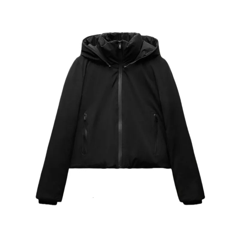 ETJ AutumnWinter womens short wind waterproof hooded thick warm cotton jacket Outdoor coat 4749703 251020