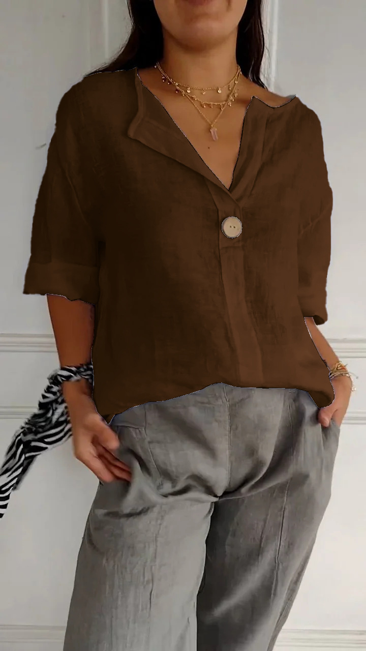 2025 Autumn Winter Womens Shirt Solid Color Fashion Casual Loose Top TShirt for Women