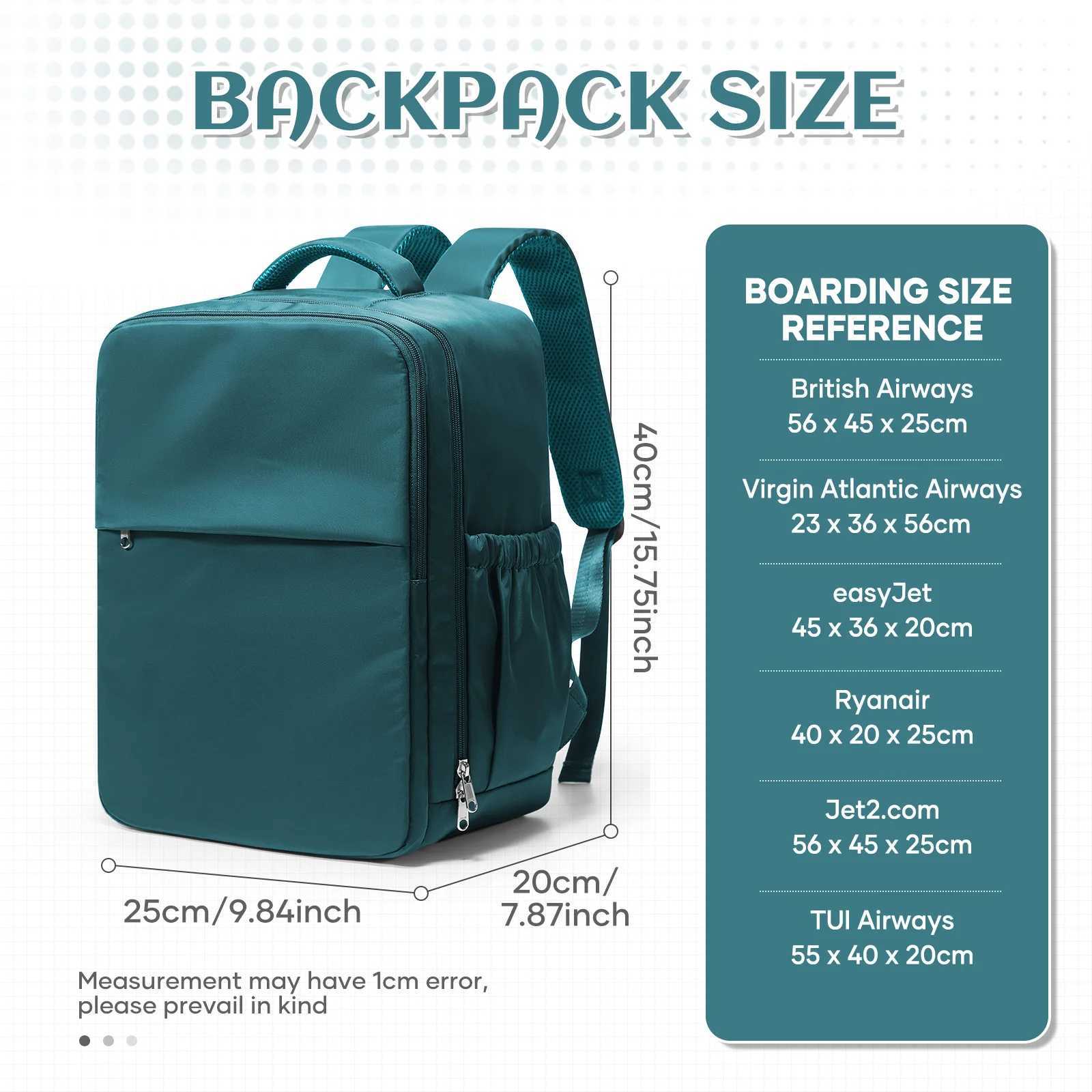 Ryanair 40x30x20 Backpack Water Resistant Bag Women Cabin Travel Backpack Laptop Bag Large Capacity Easyjet CarryOns Backpack W251025