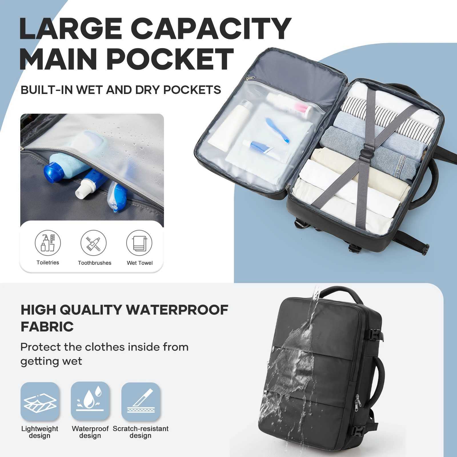Ryanair 40x30x20 Luggage Cabin Bag 40x30x20 Bag Men Women 156inch Laptop Bag Business Travel BackpackCollege School Backapck W251025