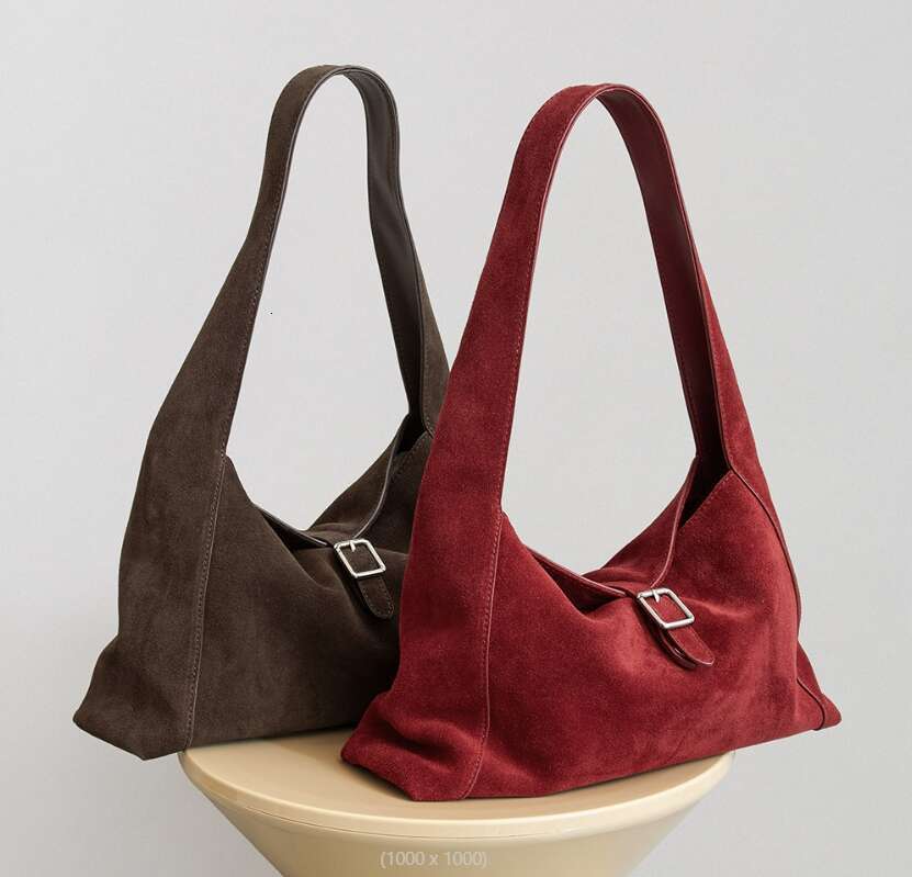 Designer Bags Genuine Grade Suede Leather Women's Tote Designer Brand Cowhide Ladies Shoulder Underarm Bag Small Handbag Free Labubu Pendant As A
