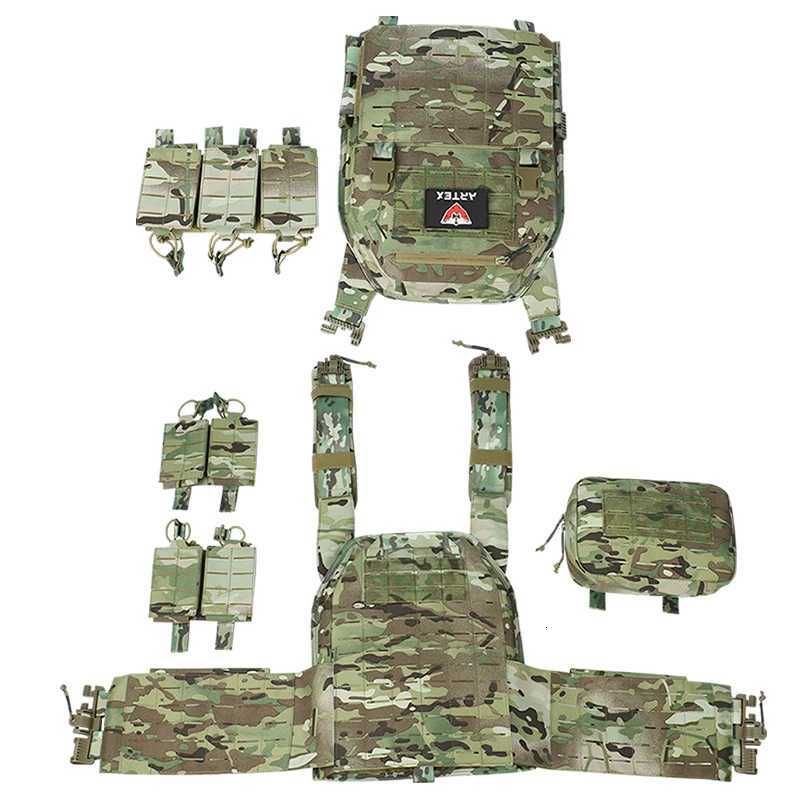 Tactical Vest Paintball Plate Holder 1000D Fabric Quick Reaseab Plate Carrier Laser Cut Platewith Trip Magazine Pouch Y251022
