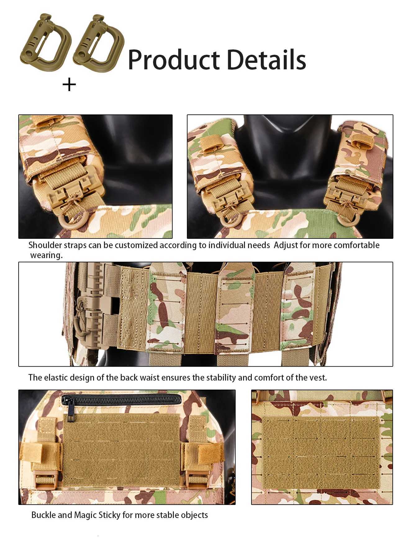 Multi functional MOL extended hunting vest convenient fast detachab vest wearresistant and tear resistant material Y251022