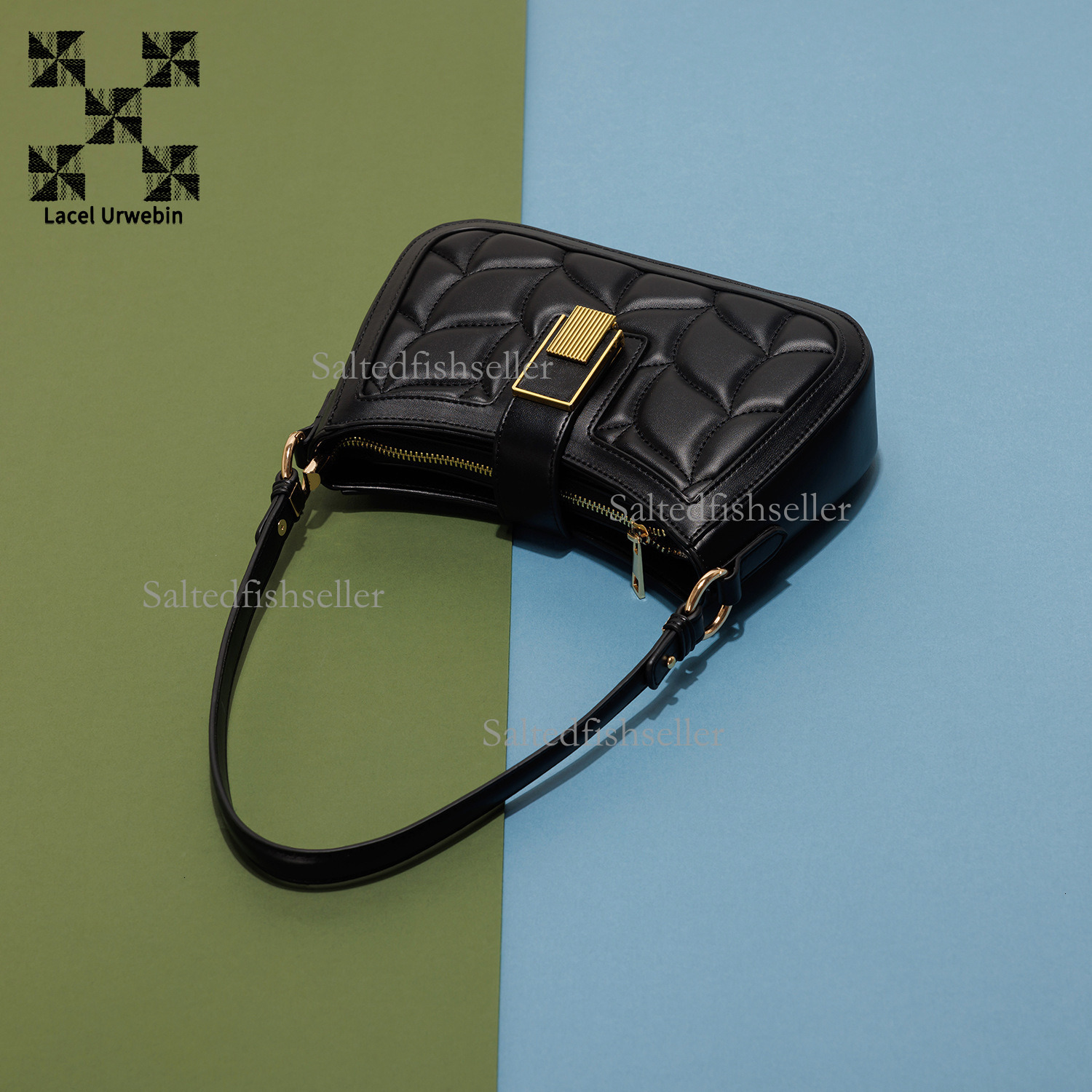 Lacel Urwebin Designer Luxury Crocodile Pattern Underarm Shoulder Bag Fashion New Style Niche High-end Commuting Mini Handbag Versatile Metal Crossbod