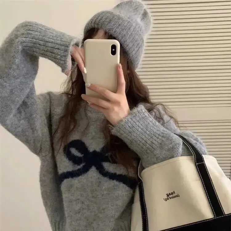 Fashion Pullover Sweater Women Knitted Shirts Autumn Winter Female Oneck Knitwear Long Sleeve Elastic Knit Casual Sweaters TopsT251025