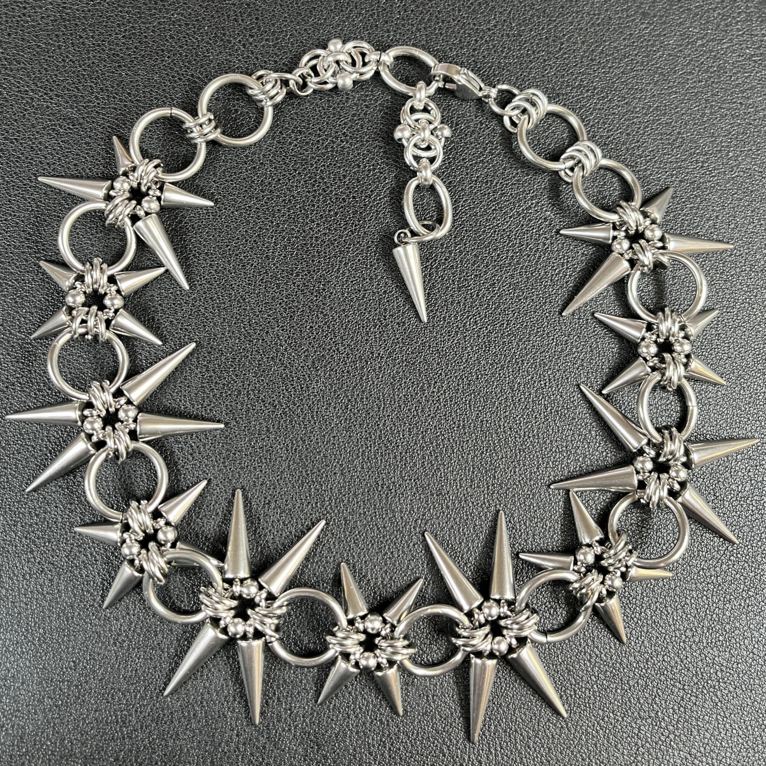 Punk Grunge Rock Rivet Chain Earrings Cool Fashion Handmade Geometric Necklace Goth Charm Jewelry Hip Hop Accessories 251023