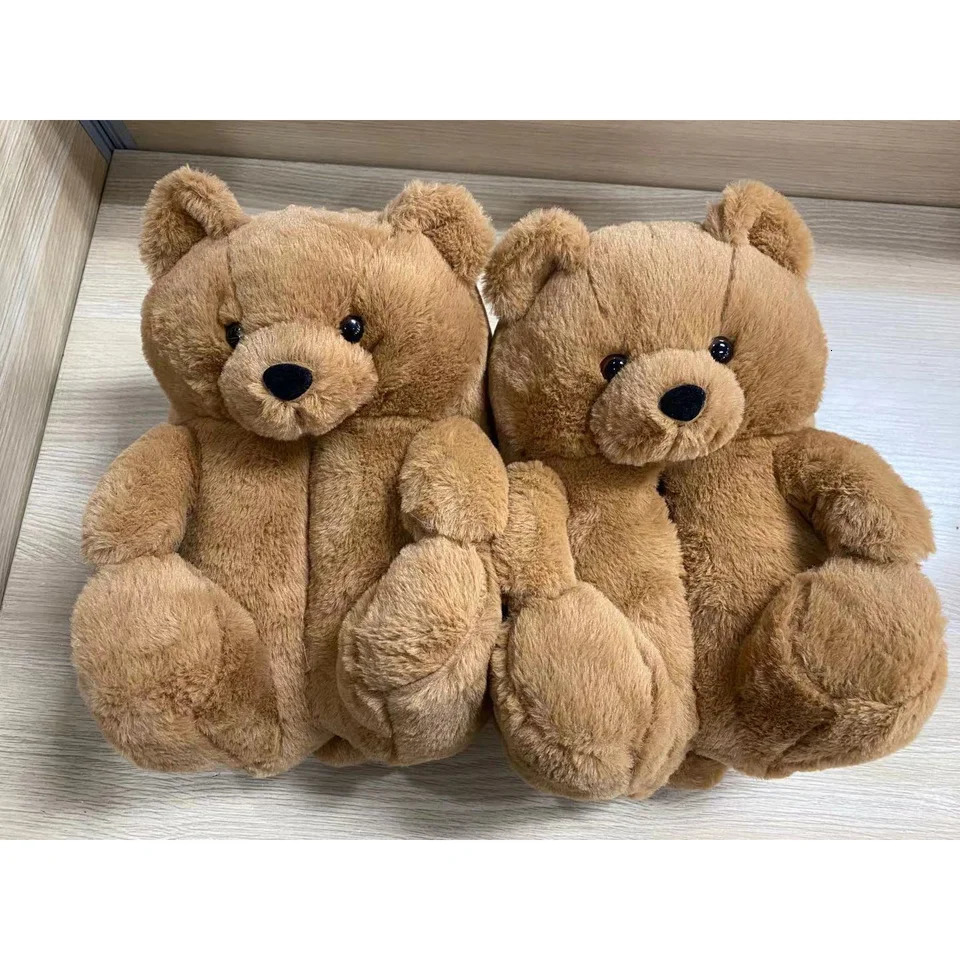 Highland Cow Fashion Bear Plush Slippers Women Men House Animals Soft Shoes Christmas Slipper Adults Indoor Shoes251020