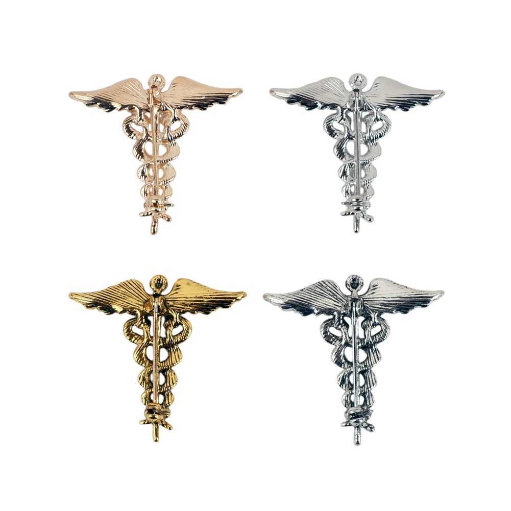 Medical Caduceus Brooch Snake Stick Wings Lapel Pins Jewelry Medical Wellness Symbol Backpack Badge Gifts for Doctors Nurse J251115