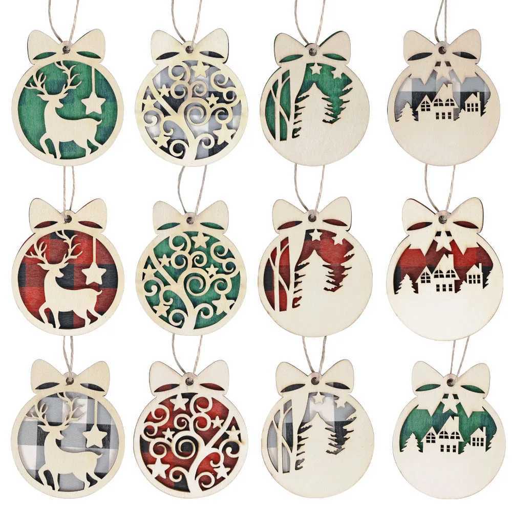 Wooden Christmas Tree PendantsHome Decorations C251024