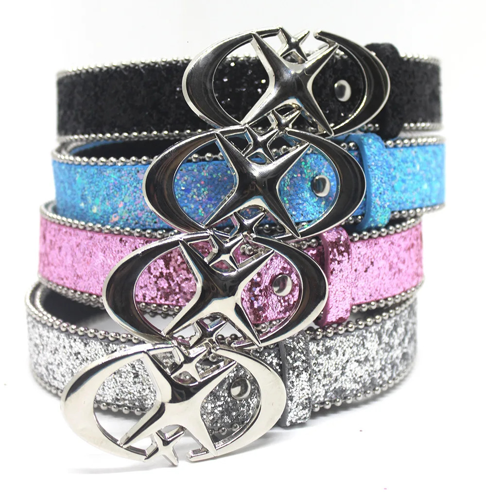 Y2k Bling Star Rhinestone Belt Womens Sequin Punk Metal Buckle Belt Fashion Waistband Jeans Pants Decor Belt 251024