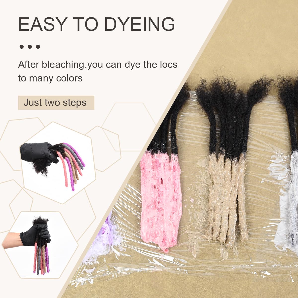 Handmade Dreadlock Braid Hair 10 Strands Real Human Hair 06cm Thickness 4-18 Inch Soft Dreadlocks Can Be Dyed Bleached for Men Women