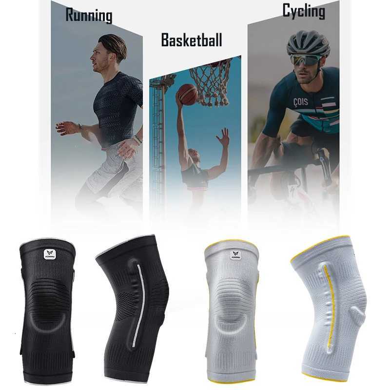 Veidoorn 1PC Knee Pads with Patella Medial Support Meniscus Silicone Compression Protection Sport Knee Braces Basketball Wear Y251024
