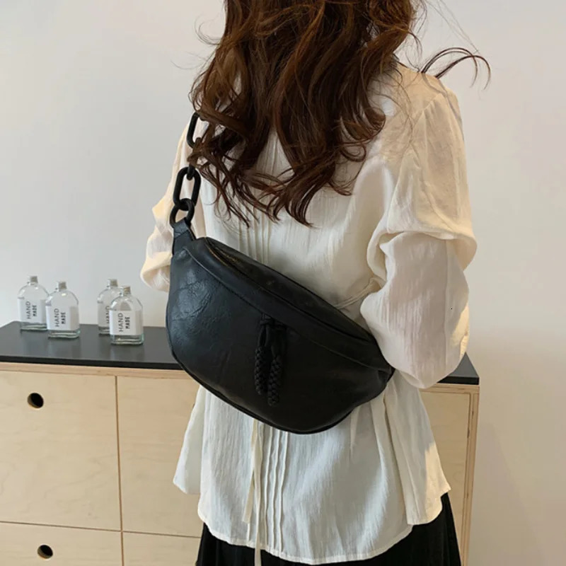 Crossbody Chest Bag High quality soft Leather Women Waist Bag Fashion Fanny Pack Lady Shoulder Bags Phone Purse 251023