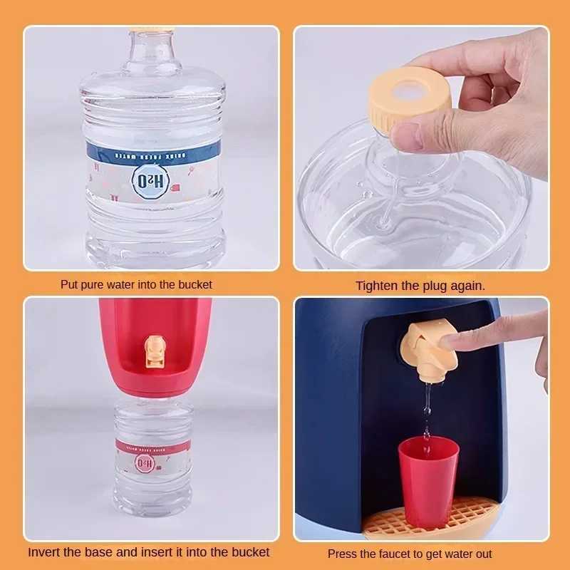 Kids Play House Set Mini Water Dispenser Cold Water Fruit Juice Milk Beverage Machine Simulation Kitchen Toys Gifts for Children L251025