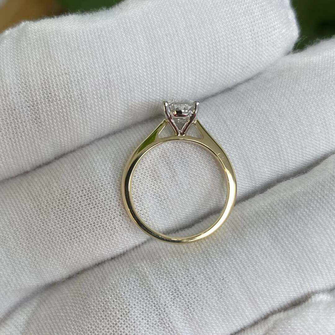 Customizable Solitaire Oval 1ct4CT White Gold 14K18K IGI Certified CVD HPHT Lab Grown Diamond Ring for Women Engagement Wedding