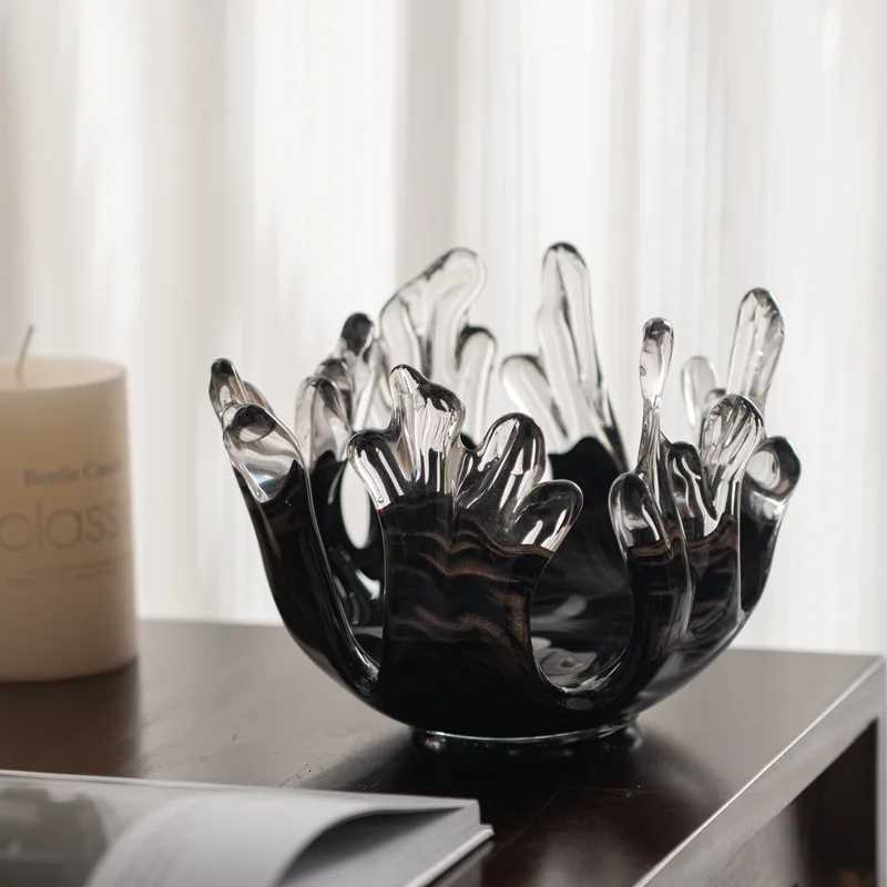 Handicrafts Desktop Storage Container Irregar Water Droplet Waves Tray Candlestick Candle Holder Fruit Platter Y251025