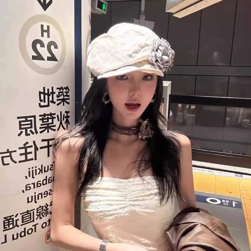 French Vintage Beret wer Splicing Hats Wan Popar Street C Retro Subcture Elegant Aesthetics Beret Y251025