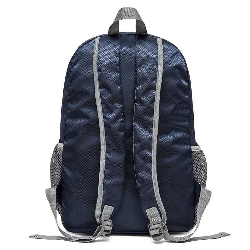 Mens and Womens Nylon Foldable Backpack Casual and Simple Large Capacity Waterproof Travel Bag W251025