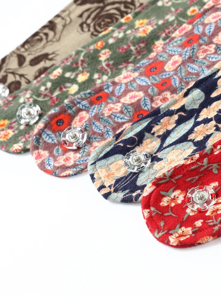 Neck Warmer Autumn Winter Women Soft Cotton Print Small Scarf Bowknot Neckerchief Snap Closure Seniors Warm Ring Collar Unisex 251020