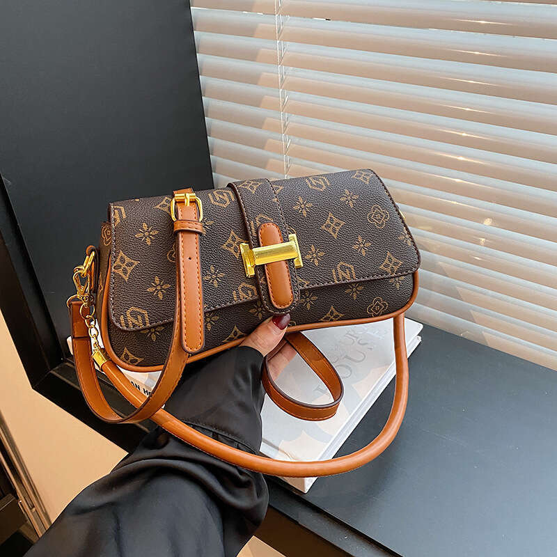 High-end Printed Elegant Women's 2025 New Korean Version Versatile Underarm Niche Single Shoulder Crossbody Bag