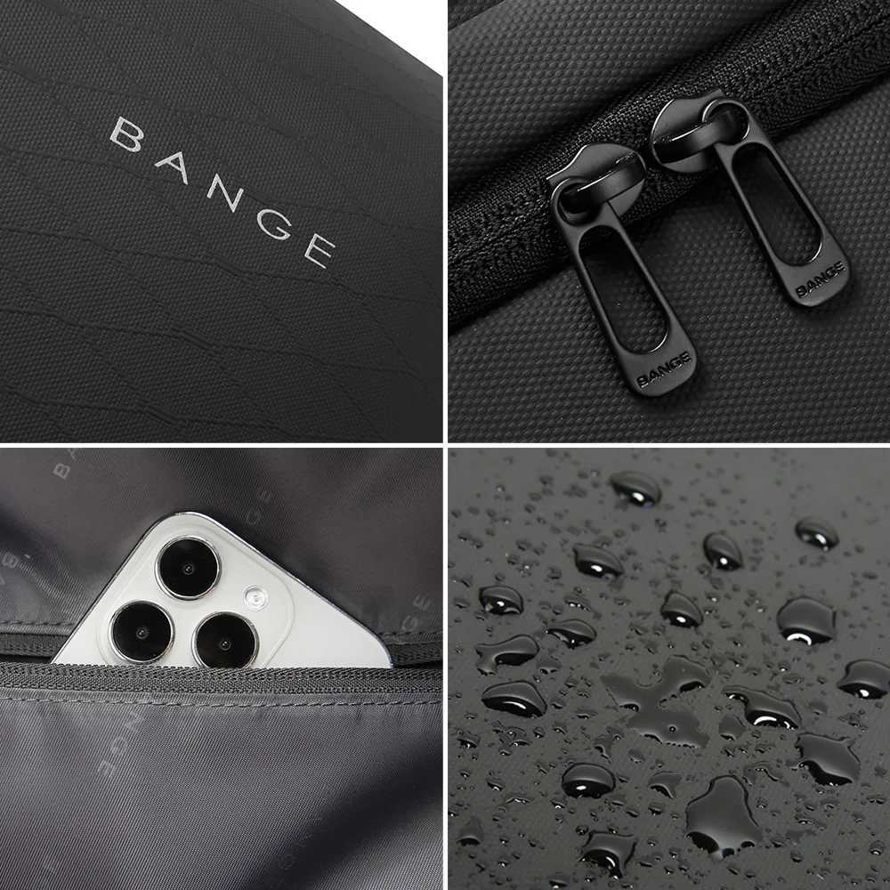 BANGE Simple Design MultiPocket Waterproof Business Trip Backpack Men School Bag 156 Inch Laptop Bagpacks for Male Back Pack W251025