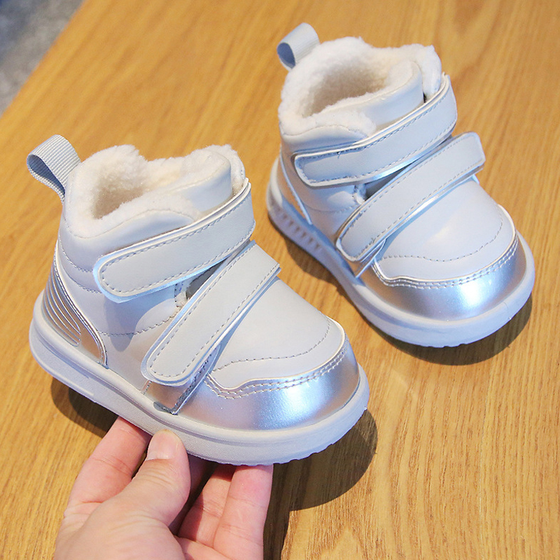 Toddler Little Kids Winter Shoes for Infant Toddler Kids Snow Boots Umshop Double Hook Loop Warm Plush Child Girls Boys Boots Size 15 - 24 U1170
