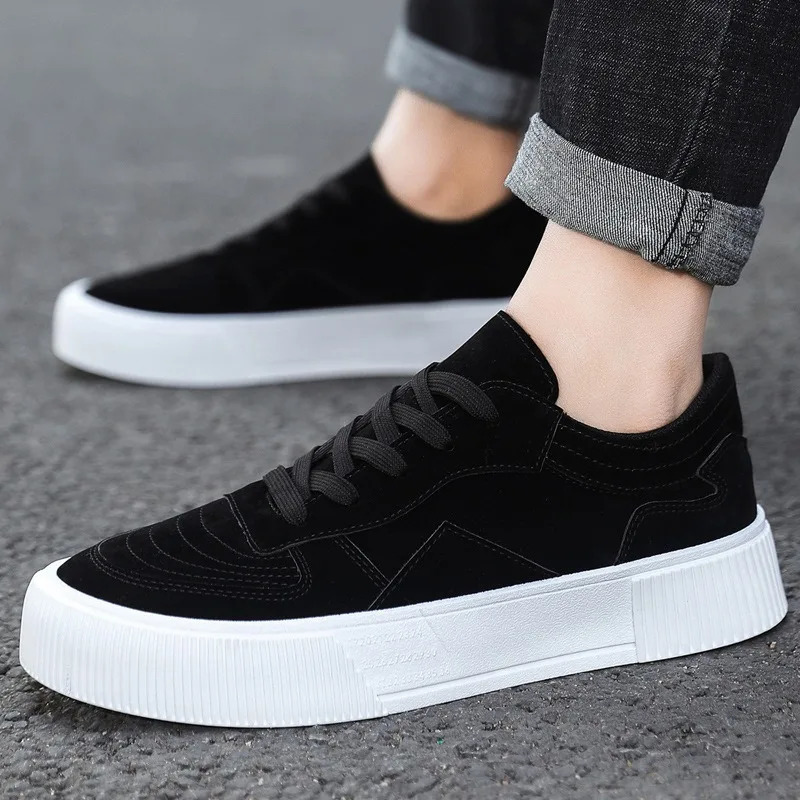 Mens Vulcanized Shoes Fashion Casual Sneakers Lace Up Platform Shoe High Quality Suede Casual Shoes for Men Sneakers Man Shoes 251023