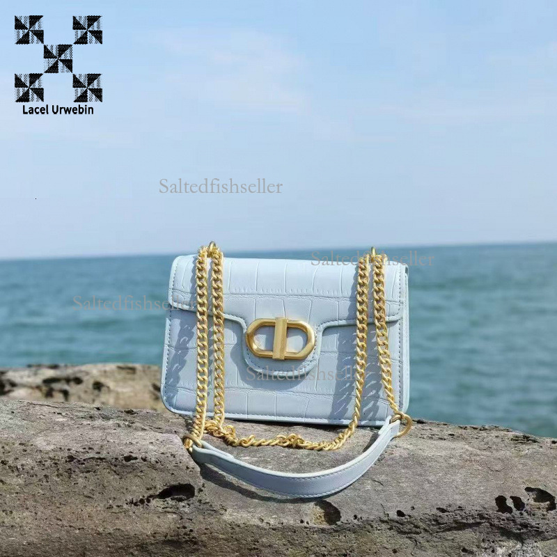Lacel Urwebin Designer Fashion Crocodile Pattern Women's Handbag Mini New High Quality Chain Bag Versatile Daily Luxury Metal Decoration Shoulder