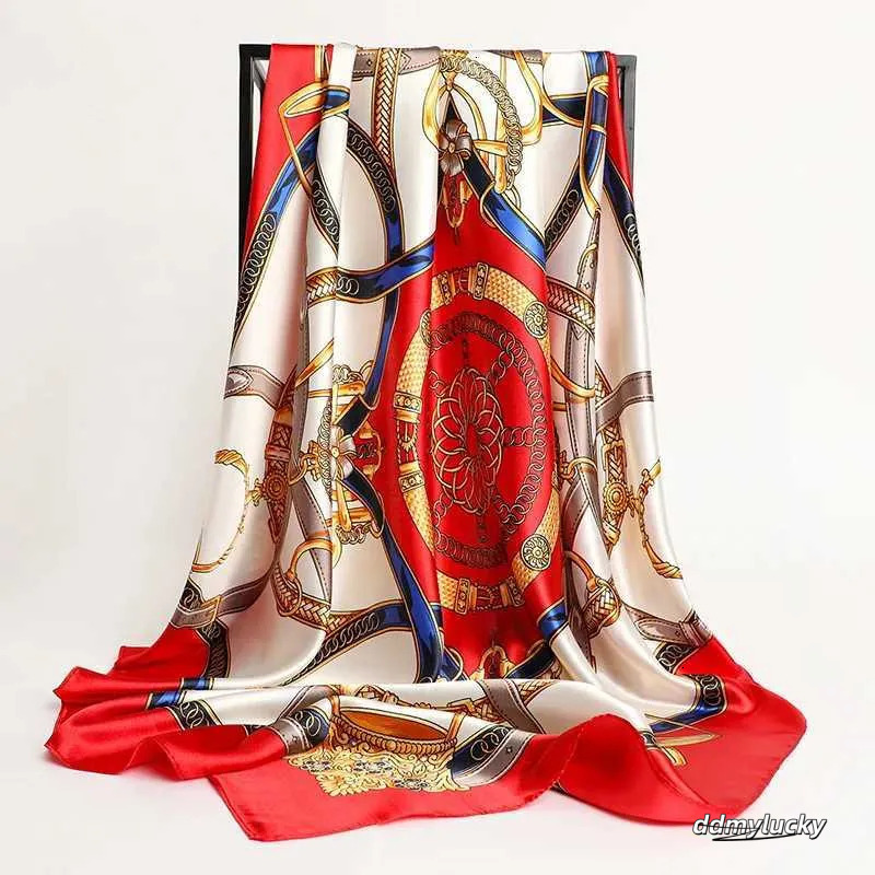 Large Silk Square Women, Elegant Satin Head Scarf For Hair, Neck, Or Handbag Decoration Ddmylucky