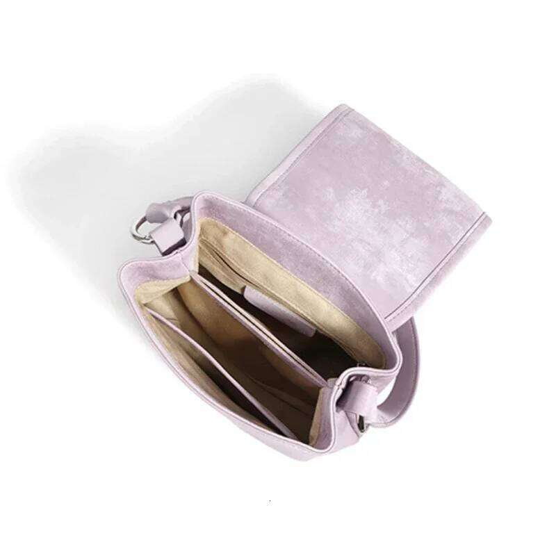 New Chinese Style Women Veet Satins Genuine Leather Bucket Shoulder Female Small Underarm Bag Ladies Purse And Handbags 1025
