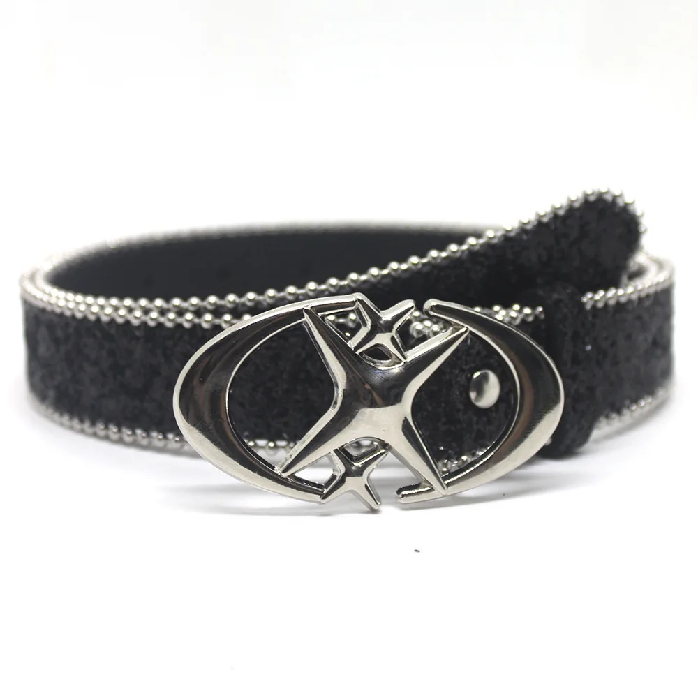 Y2k Bling Star Rhinestone Belt Womens Sequin Punk Metal Buckle Belt Fashion Waistband Jeans Pants Decor Belt 251024