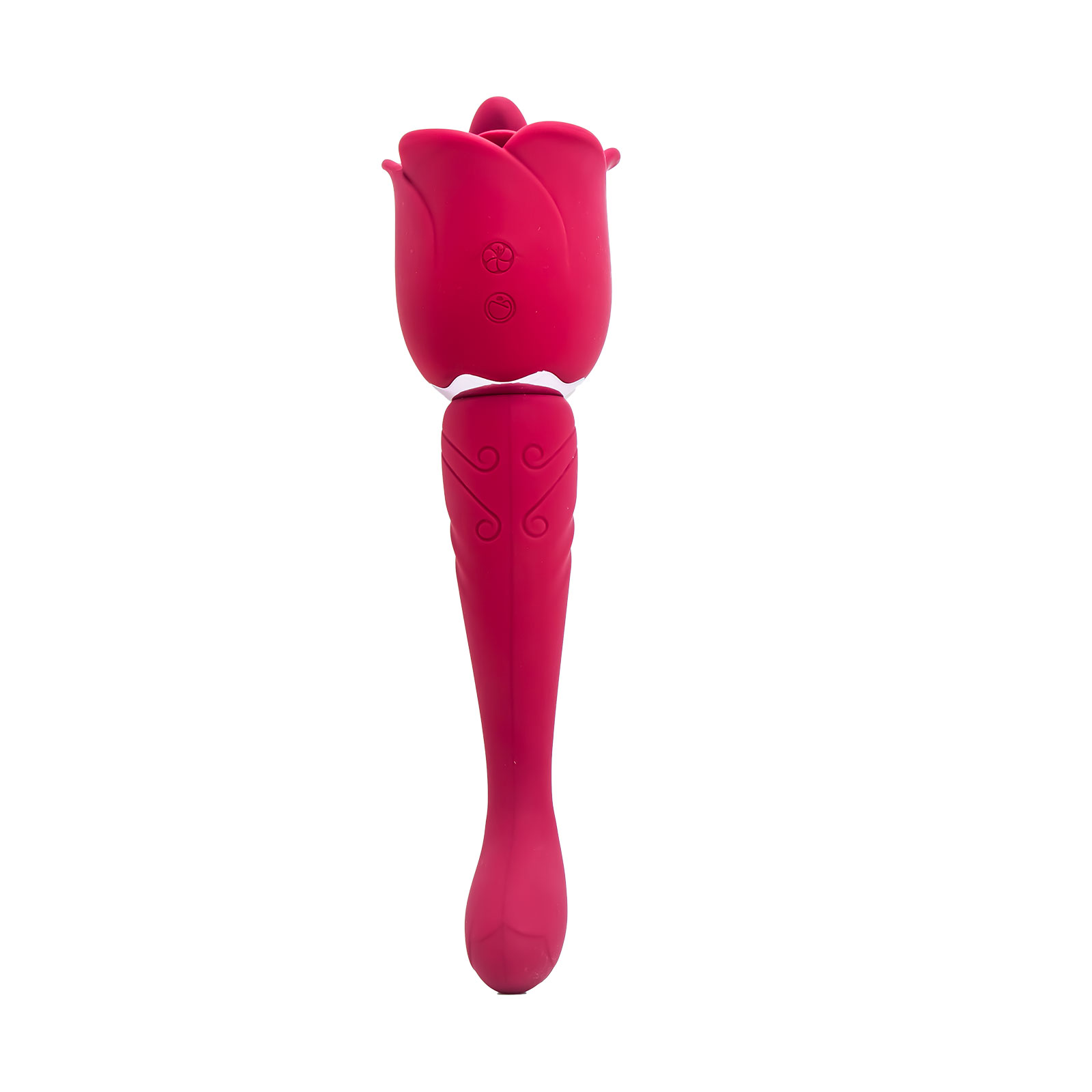 Elegant Rose-Shaped Vibrator - Intimate Adult Toy for Sensual Pleasure
