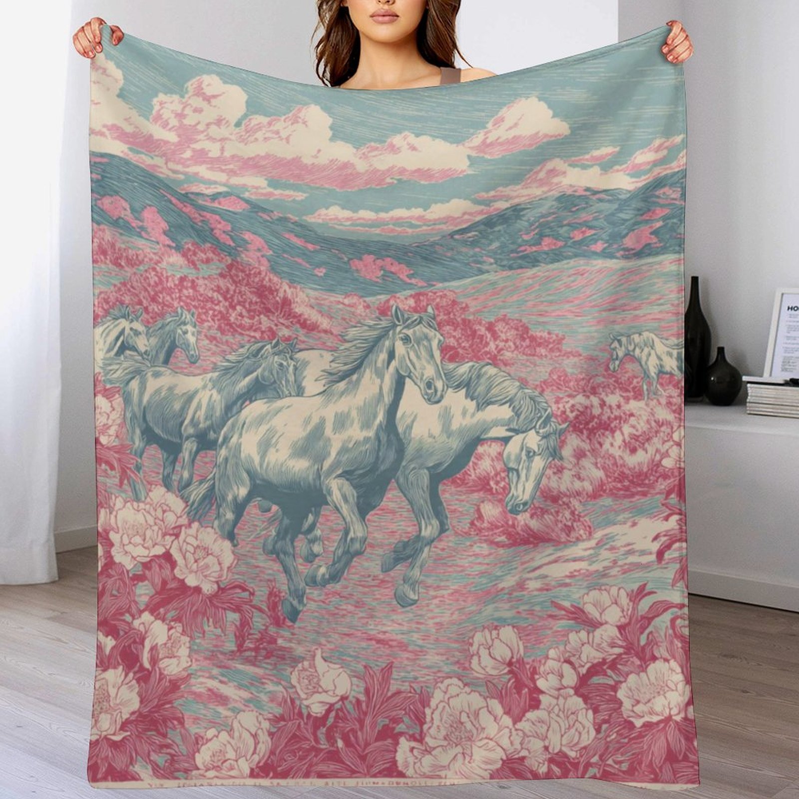 H Designer Horse blanket blanket throw cashmere vibration blanket copert Home Travel Throw Summer Air Conditioner Beach home bedding blankets throws H
