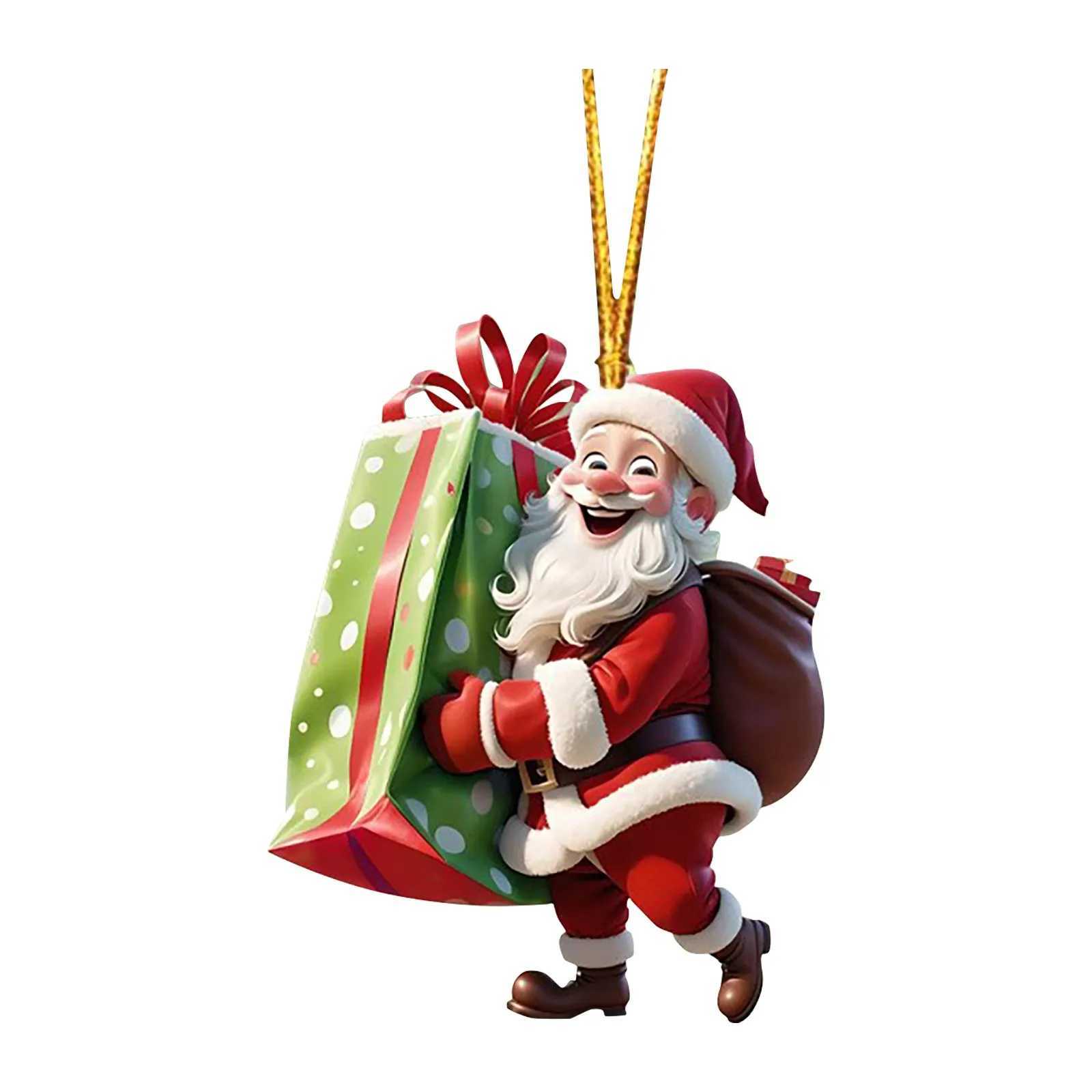 7pcsSet Christmas Tree Hanging Ornament Christmas Window Decor Festive Santa Claus Hanging Decorations for Christmas Tree C251024