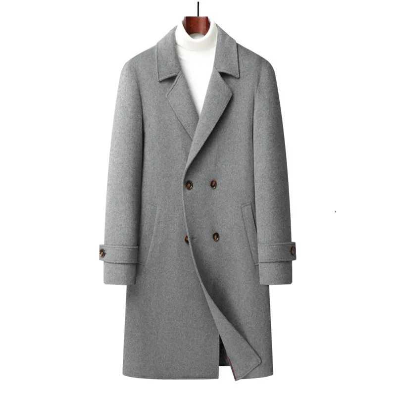New Winter Men Doublebreasted Overcoats Business Casual Woolen Coats Quality Thicker Warm Cashmere Trench Coats Long Jackets 3XT251025