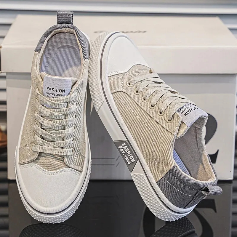 Mens Canvas Shoes Outdoor Fashion Skateboard Shoes for Men Comfor NonSlip Casual Sneakers Breathable Men Walking Shoes 251023