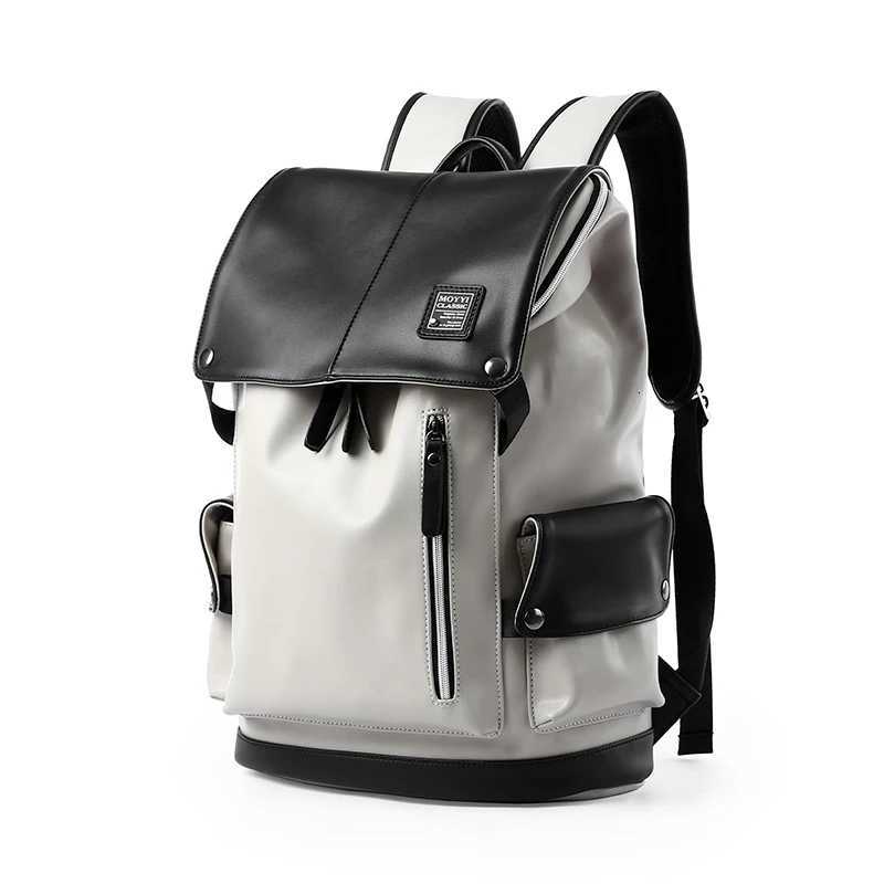 2024 LetherMen Backpack Vintage For Teenager Laptop PC Portable Bags Designer Boys Travel Backpack Thin School Luxury Mochila W251025