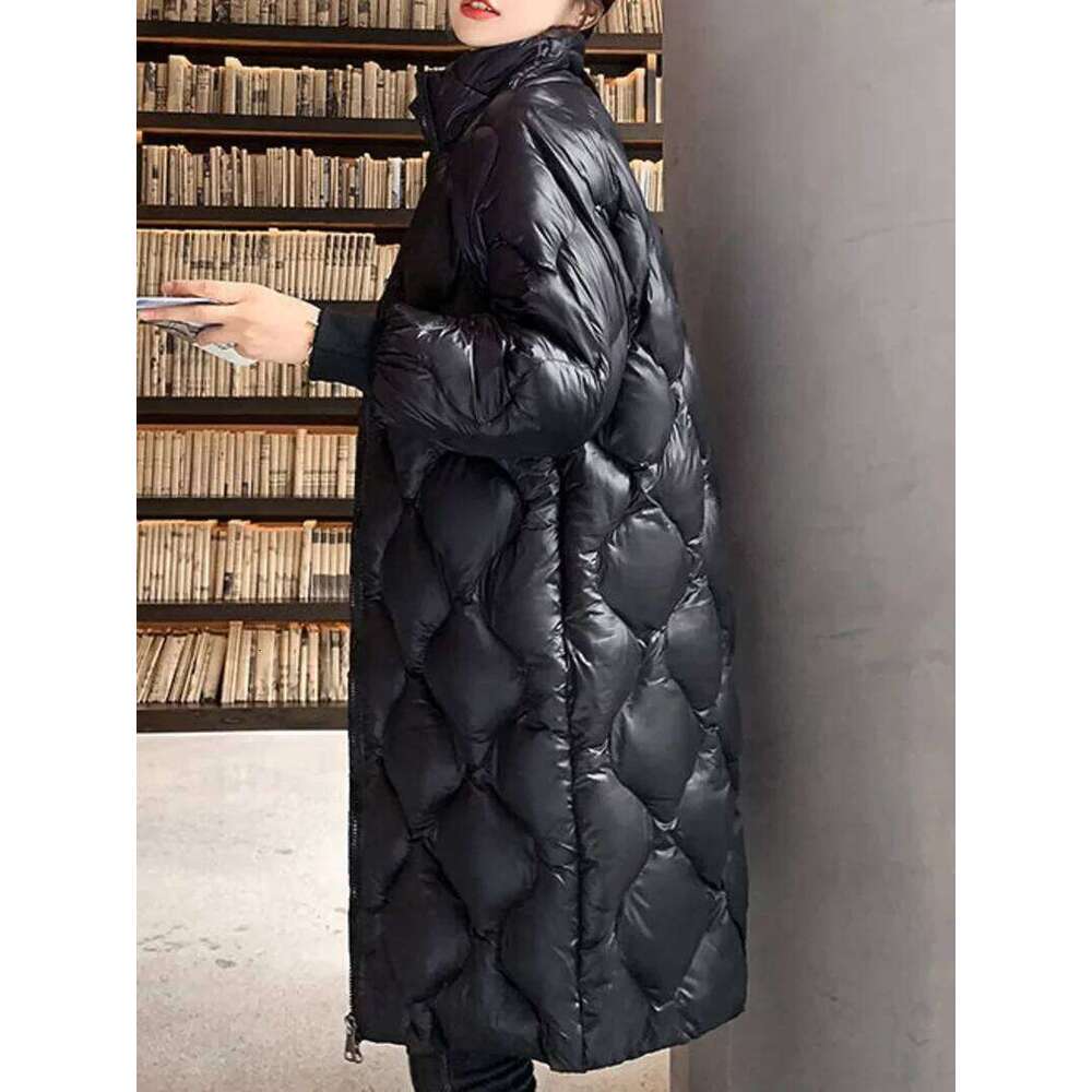 Coat For Women Women's Long Standing Collar 2022 New Korean Bright Face Over Knee Jacket Winter Parka Coats Designer Women