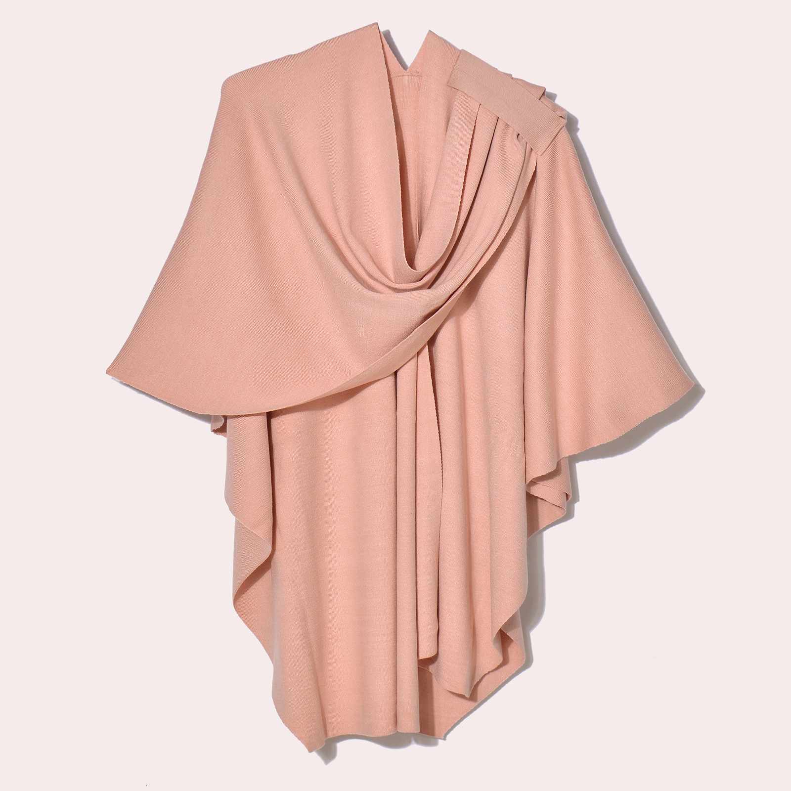 Knitted Solid Color Tie Shawl Coat for Women Portable Versatile Warm Tassel Cardigan Elegant Coat
