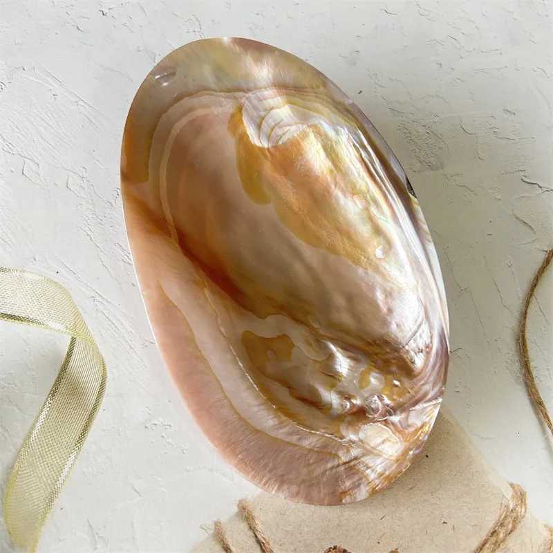 Natural Polished Shell Fruit Plate Caviar Dish Hotel Table Display Prop Pearl Shell Tray for Party He Decoration Y251025