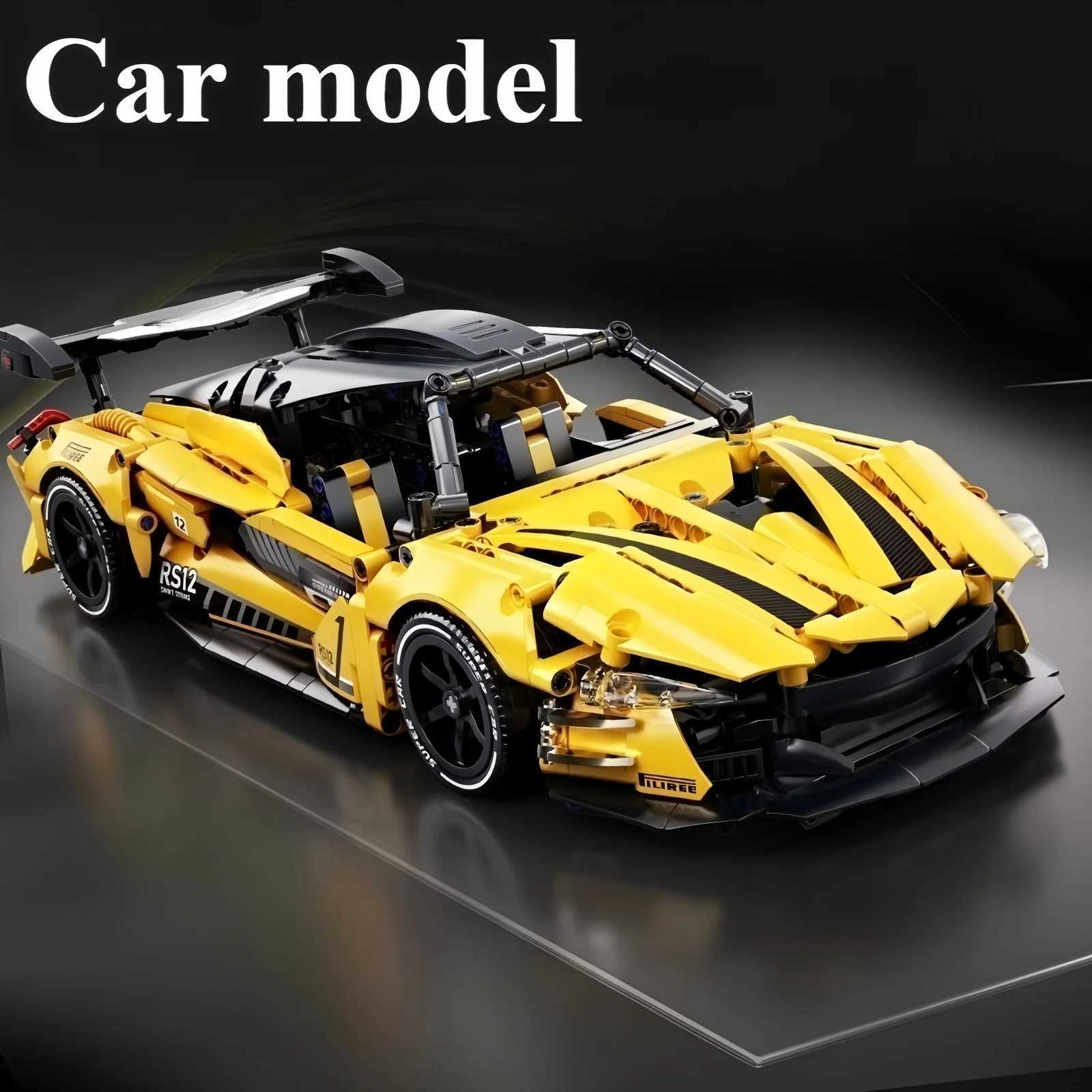 Racing building block toys racing model building blocks 114 DIY sports car building block puzzles childrens gifts C251023