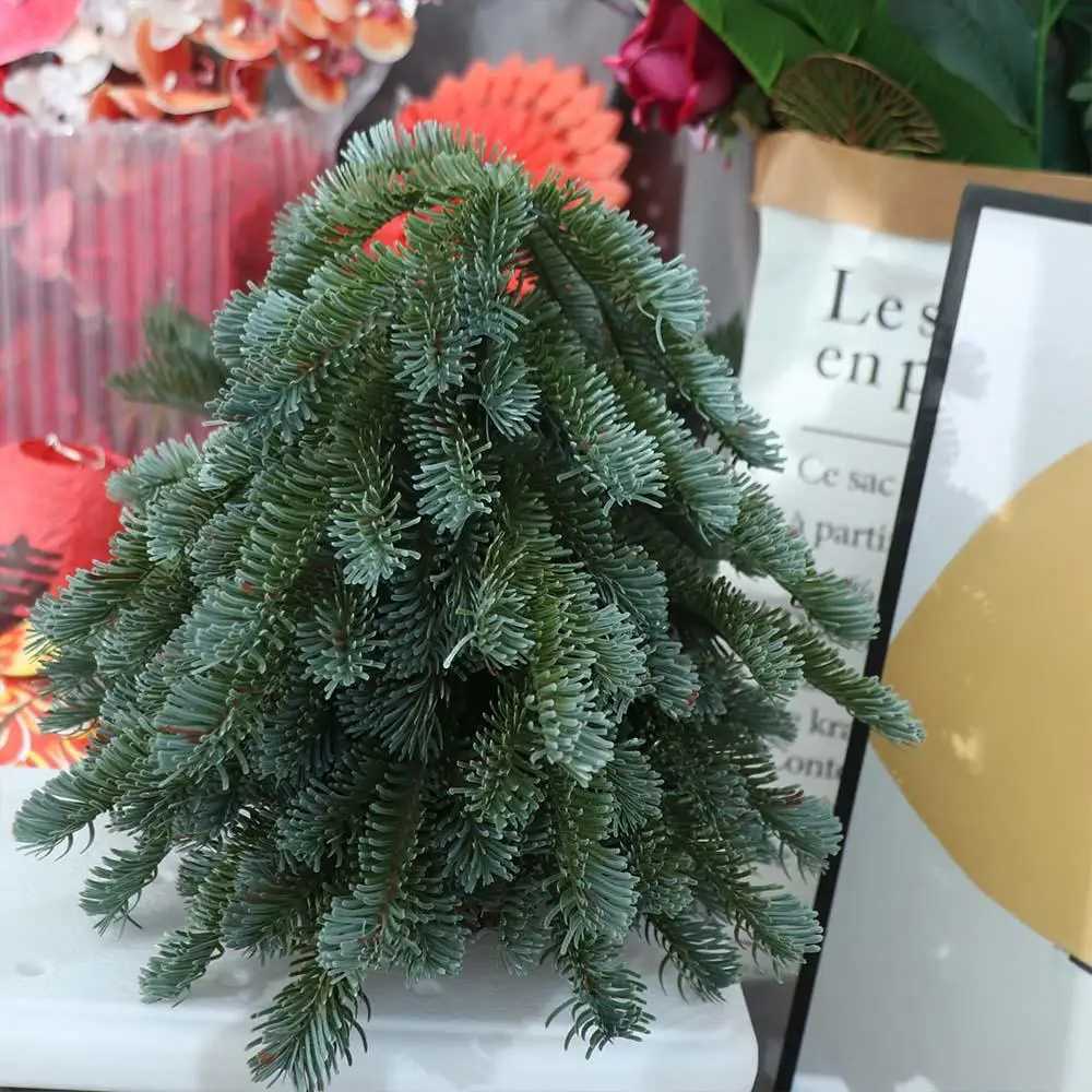 Elegant Mini Christmas Tree Handmade PE Faux Noble Fir for Tabletop Party Decor C251024