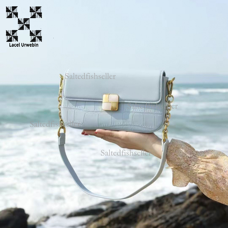 Lacel Urwebin Leather Women's Designer New High-end Fashion Versatile Large Capacity Rectangular Underarm Shoulder Bag Crossbody Bag Fashionable 