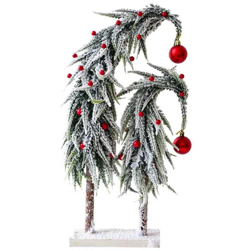 Christmas decoration mini 50cm crooked neck Christmas tree home decoration ornament Christmas atmosphere arrangement C251024