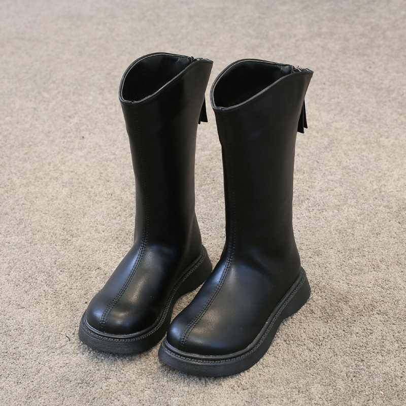 Kids High Boots for Girls Toddler Fashion Design Winter Warm Long Boots Littlesprouts Girl Children Leather Boots Shoes Size 23 - 36 L1181