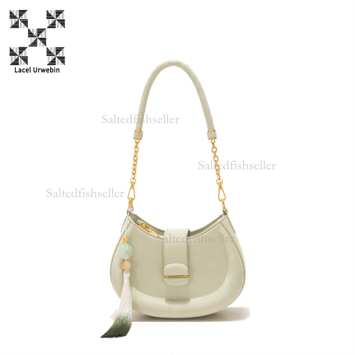 Lacel Urwebin Designer New Chinese Underarm Bag Luxury Trendy Simple Style Velvet Shoulder Bag Fashion Mini Women's Bag Phone Bag Handbag